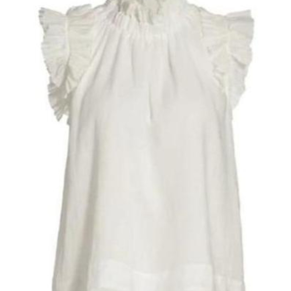 SEA- NY Hattie Ramie Flutter Sleeve Top